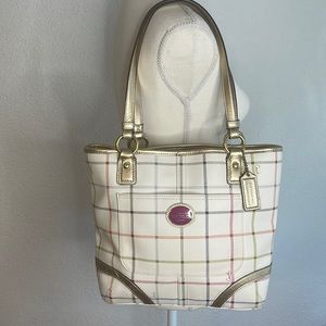 Coach Multicolored Plaid Purse